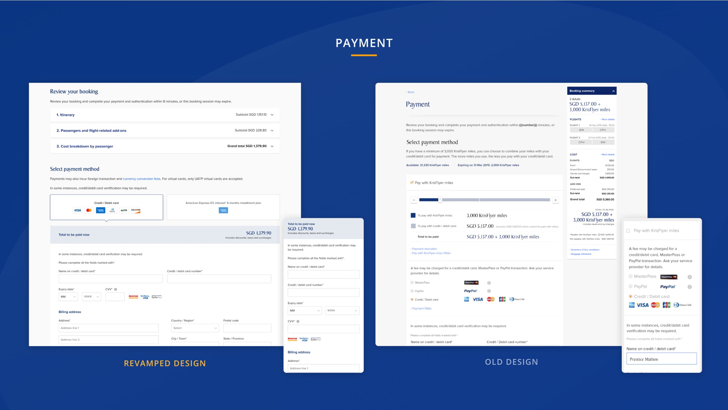 SIA Payment Design Flow